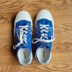 Kenzo Blue and White Sneakers